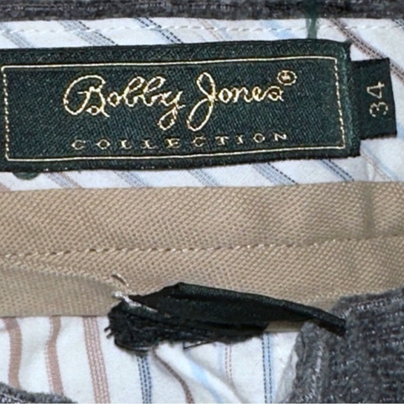 Bobby Jones Corded Golf Cotton Cuffed Gray Trousers 34x32 Blokecore - Picture 10 of 11
